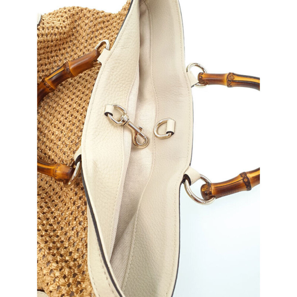 GUCCI Bamboo Tote Bag Handbag - Picture 6 of 9